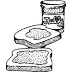 Jelly smörgås vektorbild