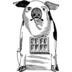 Pig stand clipart