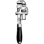 Pipe wrench vector tekening