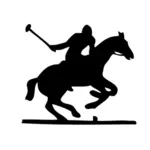 Vector illustration of polo player