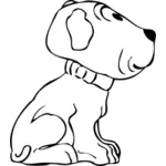 Vector tekening van pup