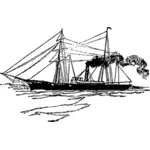 Revenue cutter ship vector image