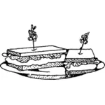 Sandwich serving vector image