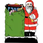 Santa Claus with a bag vector