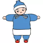 Ребенок в зимней одежде векторное изображение