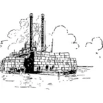 Dampfer beladen mit Baumwolle-Vektor-illustration