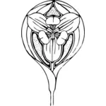 Vector afbeelding van een tulp ontwerp