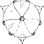 Image vectorielle de la vue de dessus de tulipe