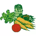 Warzywa wektor grafika