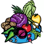 Gemüse-Mix-Vektor-ClipArt-Grafik