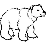 Mladý medvěd vektorový obrázek
