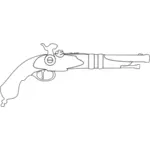 Percussion cap musket gun vector image