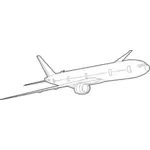 Пассажирский самолет векторное изображение