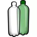 İki su şişeleri vektör görüntü