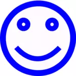 Niebieskiego Smileya twarz wektor wyobrażenie o osobie