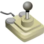 Beige und grau-Video-Spiel-Joystick-Vektor-illustration