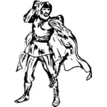Rogue Warrior charakter Vektor Klipart