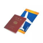 Японский паспорт и билет