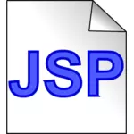 JSP page icon vector image