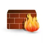 Firewall for computer networks vector image