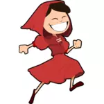 فتاة القفز يرتدون صورة ناقلات حمراء