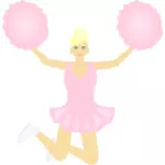 Ilustracja wektorowa taniec dziewczyna cheerleaderka
