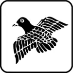 Nero uccello di volo