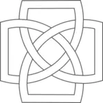 Illustrazione di semplice quadrato a forma di disegno del trifoglio irlandese