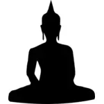 Vektorritning av sittande Buddha