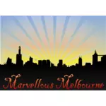Wunderbare Melbourne Skyline Hintergrund Vektor-Bild