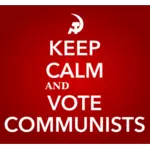 الحفاظ على الهدوء والتصويت الشيوعيين علامة على صورة ناقلات