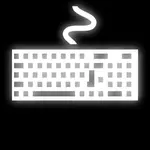 Vector drawing of letters computer keyboard icon