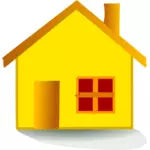Vektorgrafik med små orange hussymbol