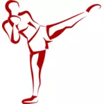 Kick boxer vektorový obrázek