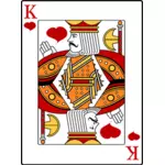 King of hearts playing card vector image