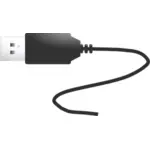 Ilustracja wektorowa wtyczka USB