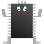 Computer processor character vector image