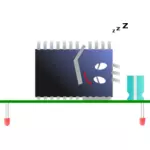 Procesor de calculator desen vectorial de dormit