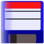 Immagine vettoriale di un'icona blu disco floppy coniugati