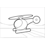 Illustrazione di contorno di elicottero