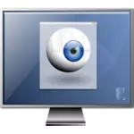 Flachbildschirm Monitor eingeschaltet Vektor-ClipArt
