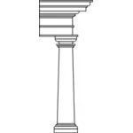 Column with entablature vector clip art