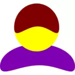 Vector de la imagen de avatar de cuerpo púrpura