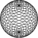Spiral kawat dunia vektor ilustrasi