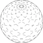 Image vectorielle de sphère spirale en pointillé