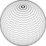 Zig-zag spiral sfär vektor ClipArt