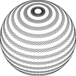 菱形線スパイラル球ベクトル グラフィック