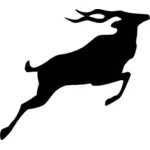 Hoppande kudu vektor illustration