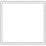 Vektor menggambar perbatasan bergigi mailing stiker pos template
