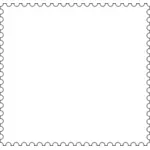 Graphiques vectoriels de timbre-poste blanc rectangulaire modèle